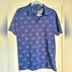 Travis Mathew Polo At the Buffet Blue Mens SMALL- NWT